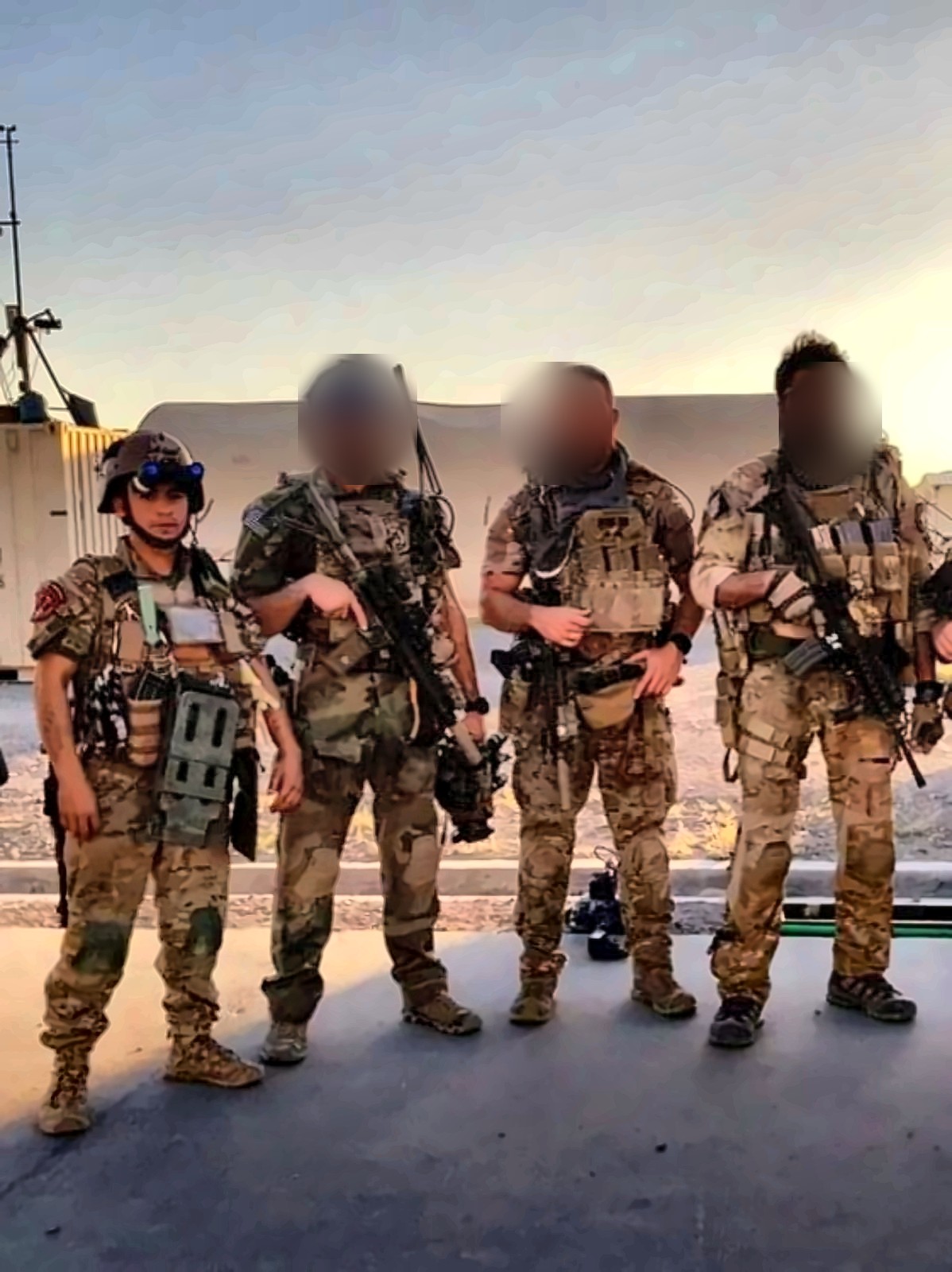Black Force Security founder with the team during service